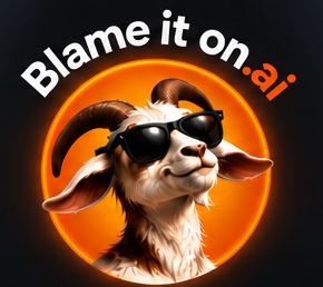 Blame it on.ai goat logo